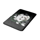 アールヌーボー北極白キツネ バスマット (アングル)