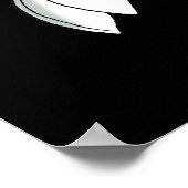 アールヌーボー北極白キツネ ポスター (角)