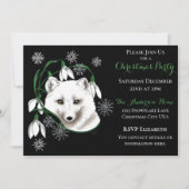 アールヌーボー北極白キツネ 招待状 (正面)