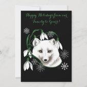 アールヌーボー北極白キツネ 招待状 (裏面)