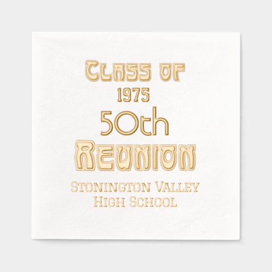 アールヌーボー卒業記念懇親会#1 箔ナプキン (正面)