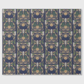 アールヌーボー古本カバーシーシェル ラッピングペーパー (フラット)