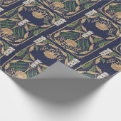 アールヌーボー古本カバーシーシェル ラッピングペーパー (角)