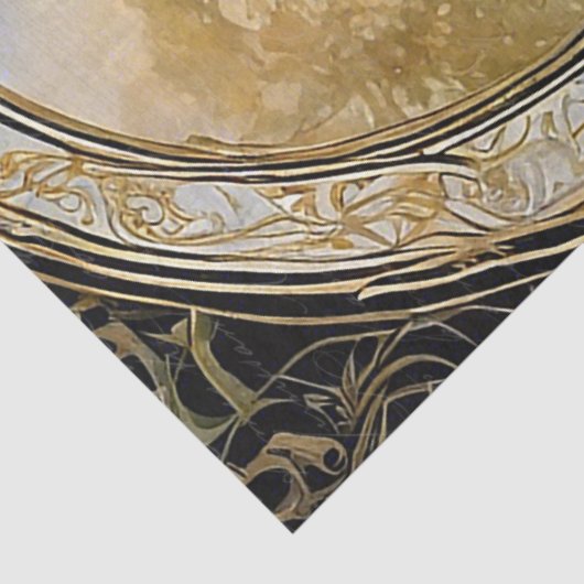 アールヌーボー城フローラブルーn金ゴールドエフェメラ2B 薄葉紙 (詳細)