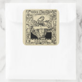 アールヌーボー女子読図書室 スクエアシール (バッグ)