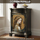 アールヌーボー女性と花 – クリムトの献上品 薄葉紙