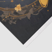 アールヌーボー女性とMoth 1デクページ紙 薄葉紙 (詳細)