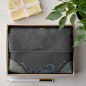 アールヌーボー女性とMoth 2デクページ紙 薄葉紙 (ギフト)