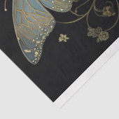 アールヌーボー女性とMoth 2デクページ紙 薄葉紙 (詳細)