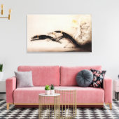 アールヌーボー女性グレイハウンドルイスイカルト キャンバスプリント (インサイチュ (リビング))