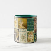 アールヌーボー女性広告ヴィンテージ ツートーンマグカップ (中央)