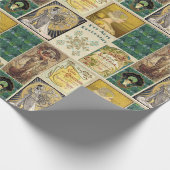 アールヌーボー女性広告ヴィンテージ ラッピングペーパー (角)