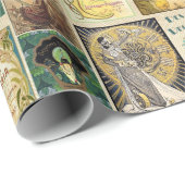 アールヌーボー女性広告ヴィンテージ ラッピングペーパー (ロールコーナー)