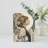 アールヌーボー女性 ポストカード (スタンド正面)