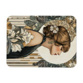 アールヌーボー女性 マグネット (横)