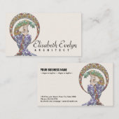 アールヌーボー女性y6776 名刺 (正面/裏面)