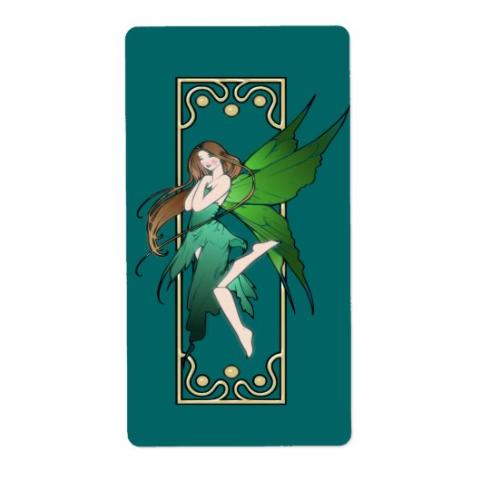 アールヌーボー妖精 ラベル (正面)