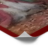 アールヌーボー姫とサル絵画の娘 ポスター (角)