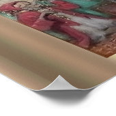 アールヌーボー姫とサル絵画の娘 ポスター (角)