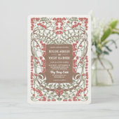 アールヌーボー威厳があるベリー結婚ズエレガンス 招待状 (スタンド正面)