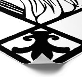 アールヌーボー孔雀のポスター – ザキス ポスター (角)