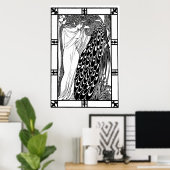 アールヌーボー孔雀のポスター – ザキス ポスター (ホームオフィス)