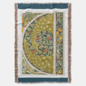 アールヌーボー孔雀の動物は玄武岩に取り組む スローブランケット (正面縦)