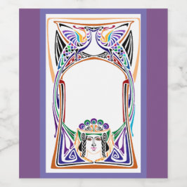 アールヌーボー孔雀の女 ワインラベル