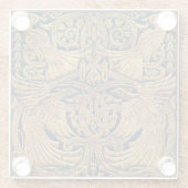 アールヌーボー孔雀の詩 ガラスコースター (裏面)