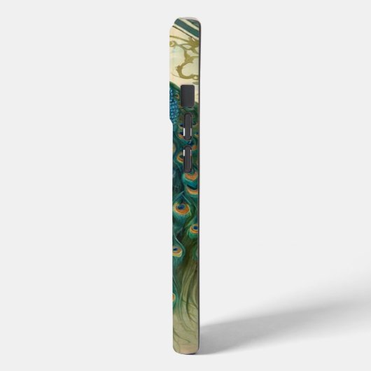 アールヌーボー孔雀ヴィンテージエレガント羽毛名 Case-Mate iPhoneケース (裏面 / 左)