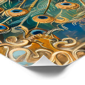 アールヌーボー孔雀 ポスター (コーナー)