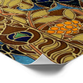 アールヌーボー孔雀 ポスター (角)