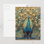 アールヌーボー孔雀 ポストカード (正面/裏面)