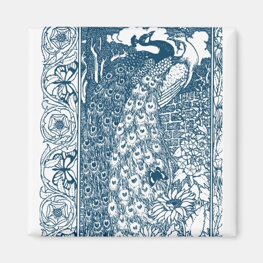 アールヌーボー孔雀 マグネット (正面)