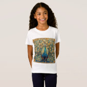 アールヌーボー孔雀 Tシャツ (正面フル)