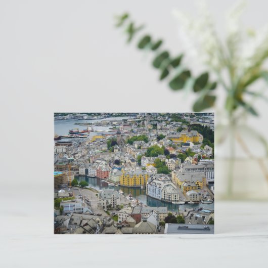 アールヌーボー市アレスント、ノルウェーはがき ポストカード (スタンド正面)