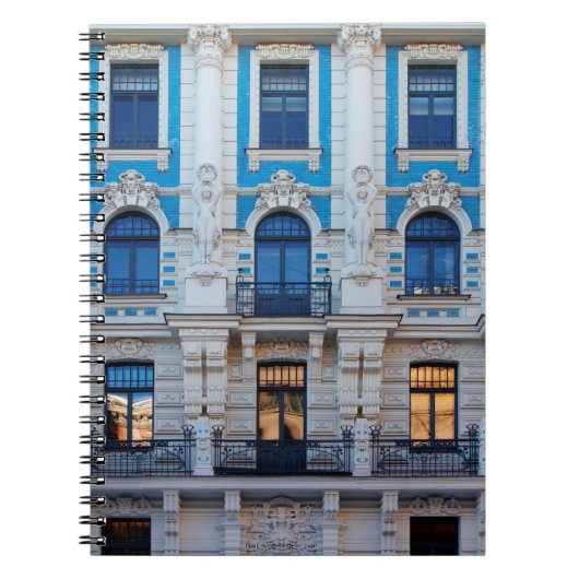 アールヌーボー建築ラトビア，リガ ノートブック (正面)