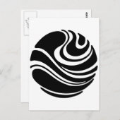 アールヌーボー惑星スワールモチーフ ポストカード (正面/裏面)