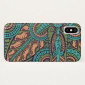 アールヌーボー抽象芸術アートクリストファードレッサーティール(緑がかった色) Case-Mate iPhoneケース (裏面(横))