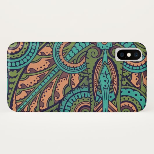 アールヌーボー抽象芸術アートクリストファードレッサーティール(緑がかった色) Case-Mate iPhoneケース (裏面(横))