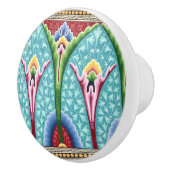 アールヌーボー抽象芸術カラフル織物の模様 セラミックノブ (右)