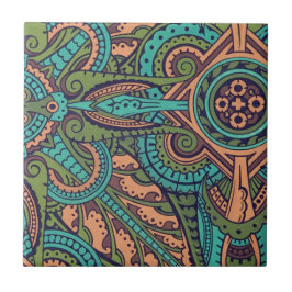 アールヌーボー抽象芸術模様クリストファー・ドレッサー タイル