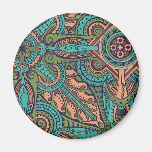 アールヌーボー抽象芸術模様クリストファー・ドレッサー マグネット (正面)