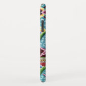 アールヌーボー抽象芸術模様ピンクブルー織物 Case-Mate iPhoneケース (裏面/右)