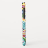 アールヌーボー抽象芸術模様ピンクブルー織物 Case-Mate iPhoneケース (裏面/左)