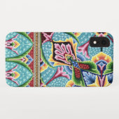 アールヌーボー抽象芸術模様ピンクブルー織物 Case-Mate iPhoneケース (裏面(横))