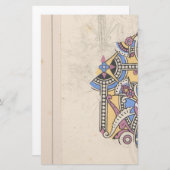 アールヌーボー抽象芸術織物クリストファー・ドレッサー 便箋 (正面/裏面)