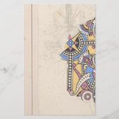 アールヌーボー抽象芸術織物クリストファー・ドレッサー 便箋 (正面)