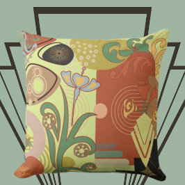 アールヌーボー抽象芸術 クッション