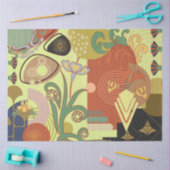 アールヌーボー抽象芸術 薄葉紙 (クラフト)